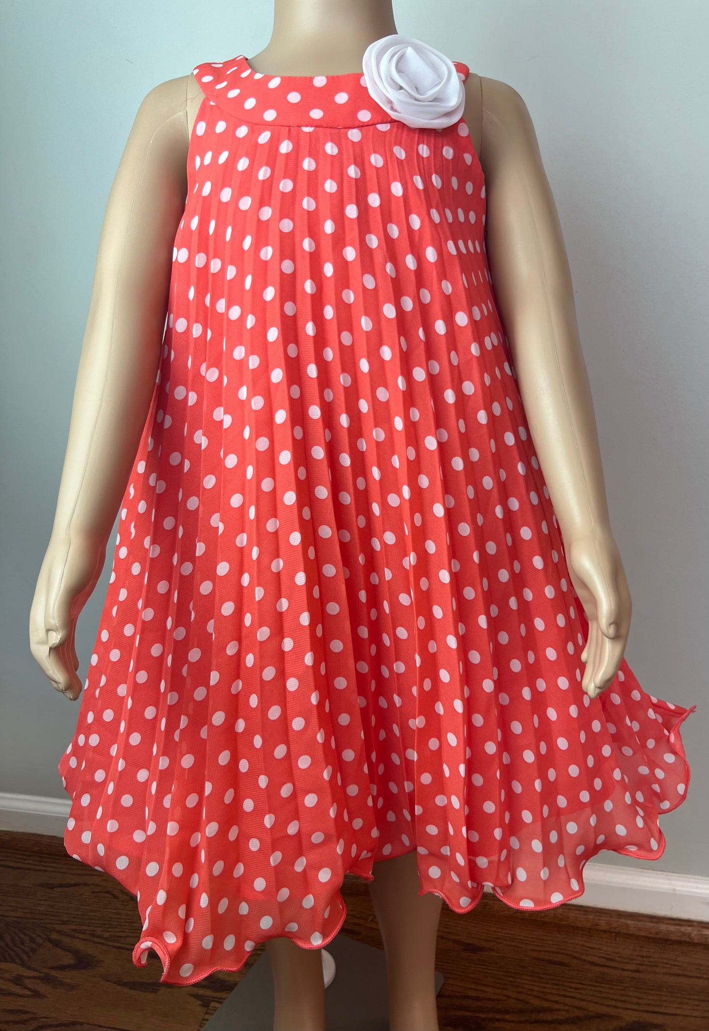 Jessica Ann Sleeveless Polka Dot Dress