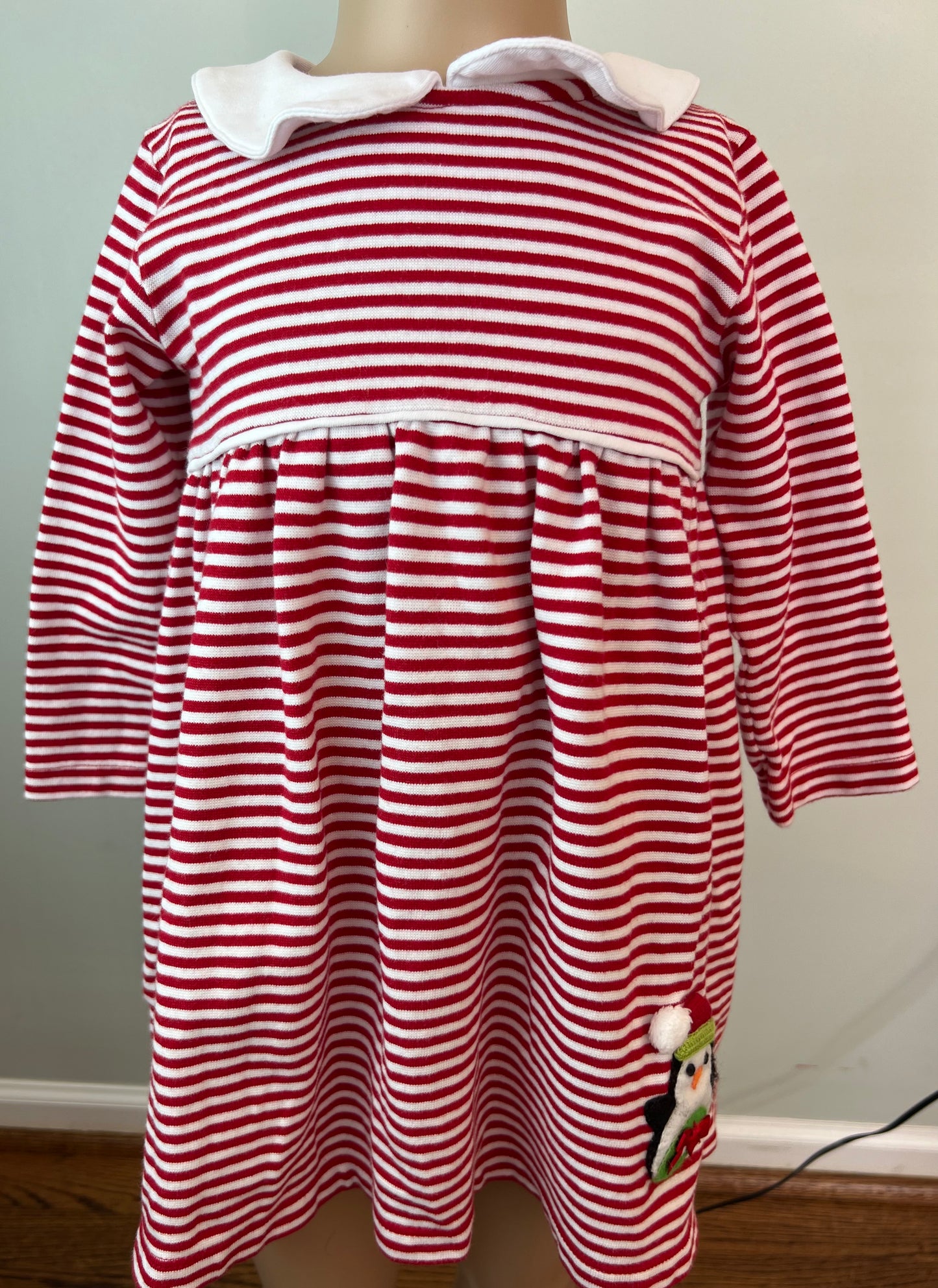 Luigi Kids Striped Long Sleeved Dress
