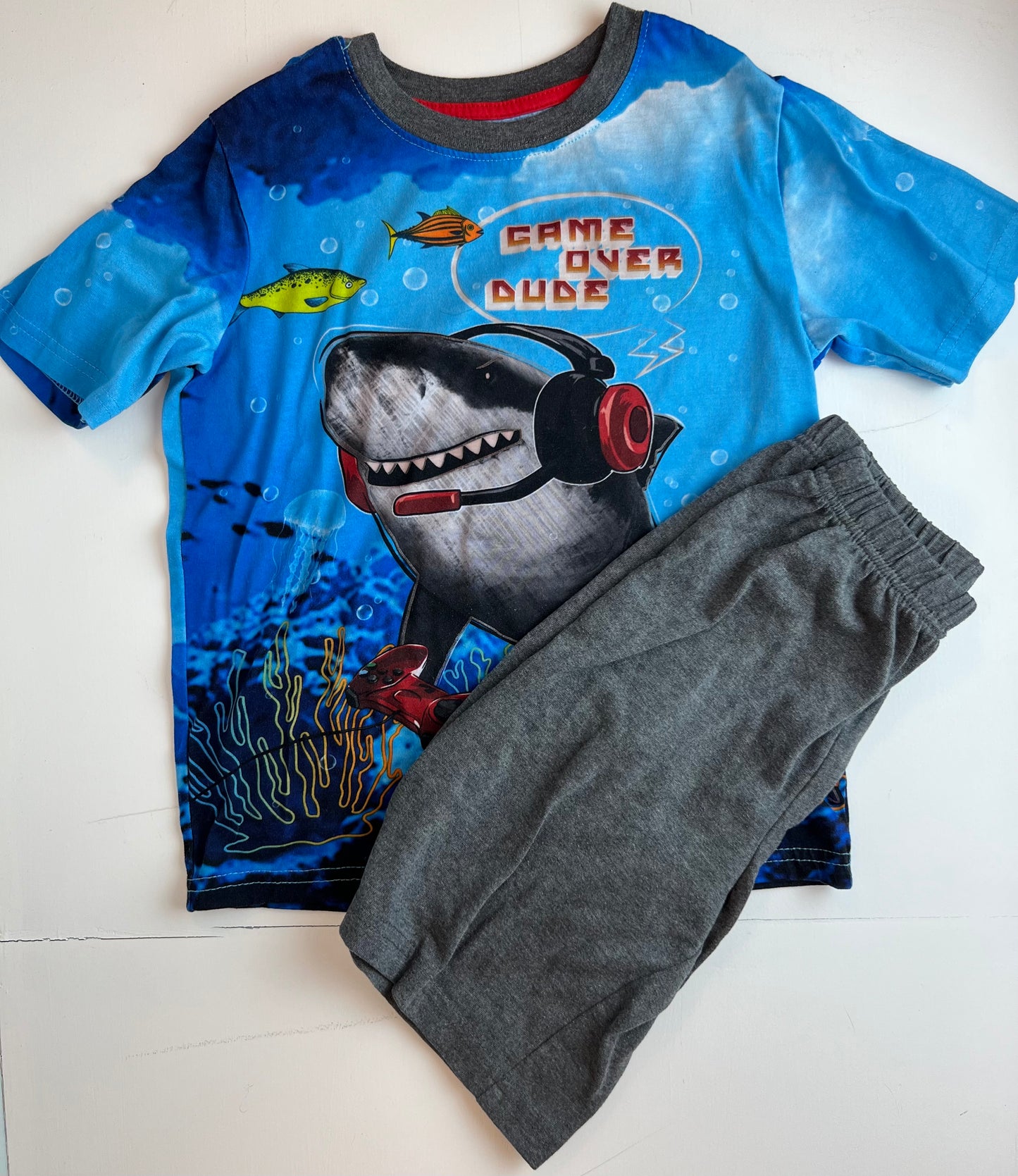 Wonder Nation Game Over Dude Shark Pajamas