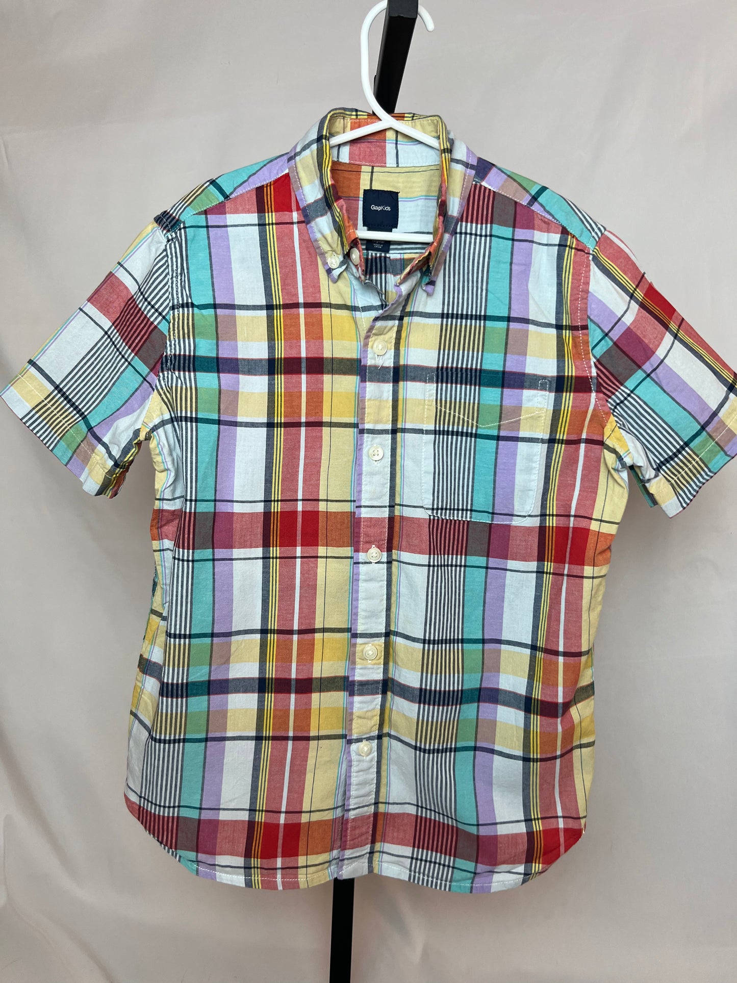 Gap Plaid Short Sleeved Button Down