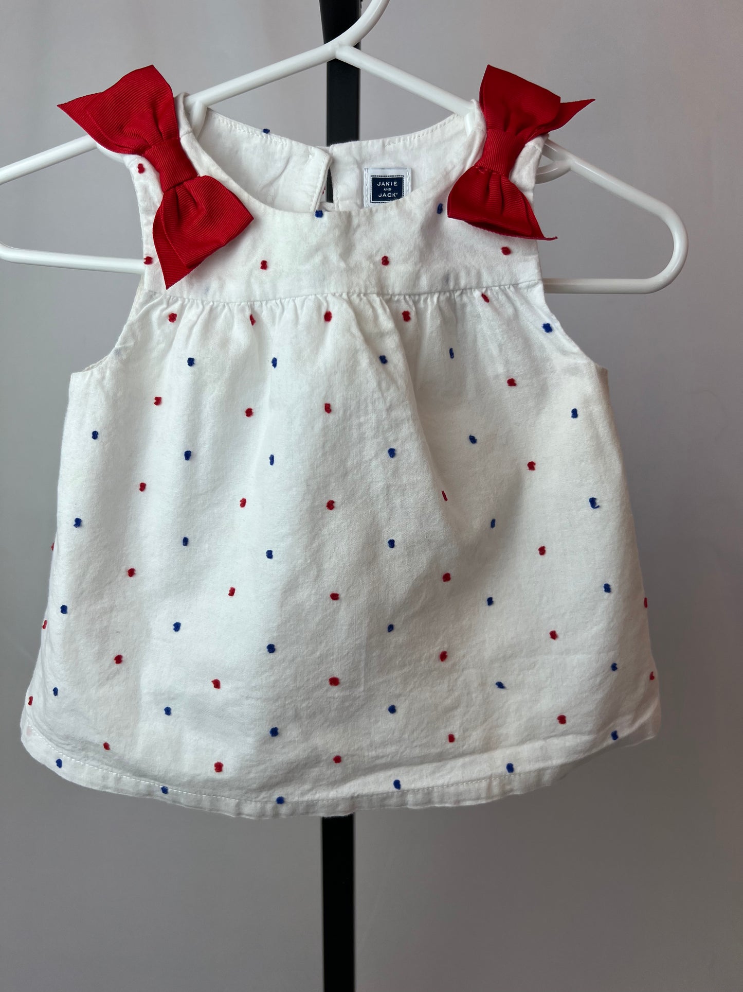 Janie and Jack Polka Dot Sundress With Bows