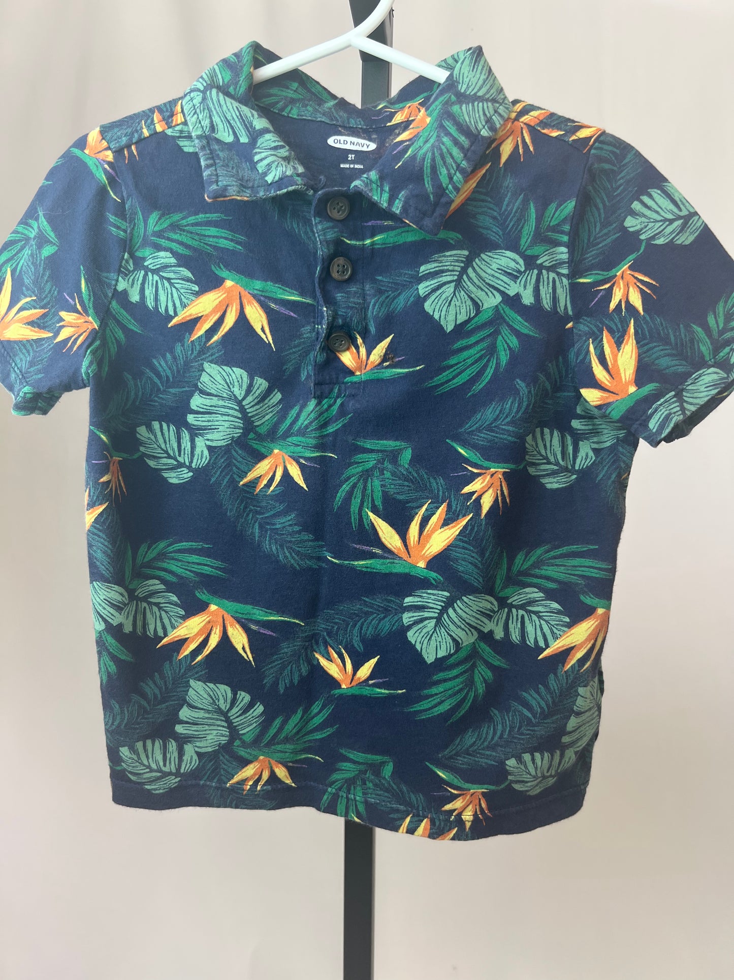 Old Navy Tropical Button Down Short Sleeved Shirt