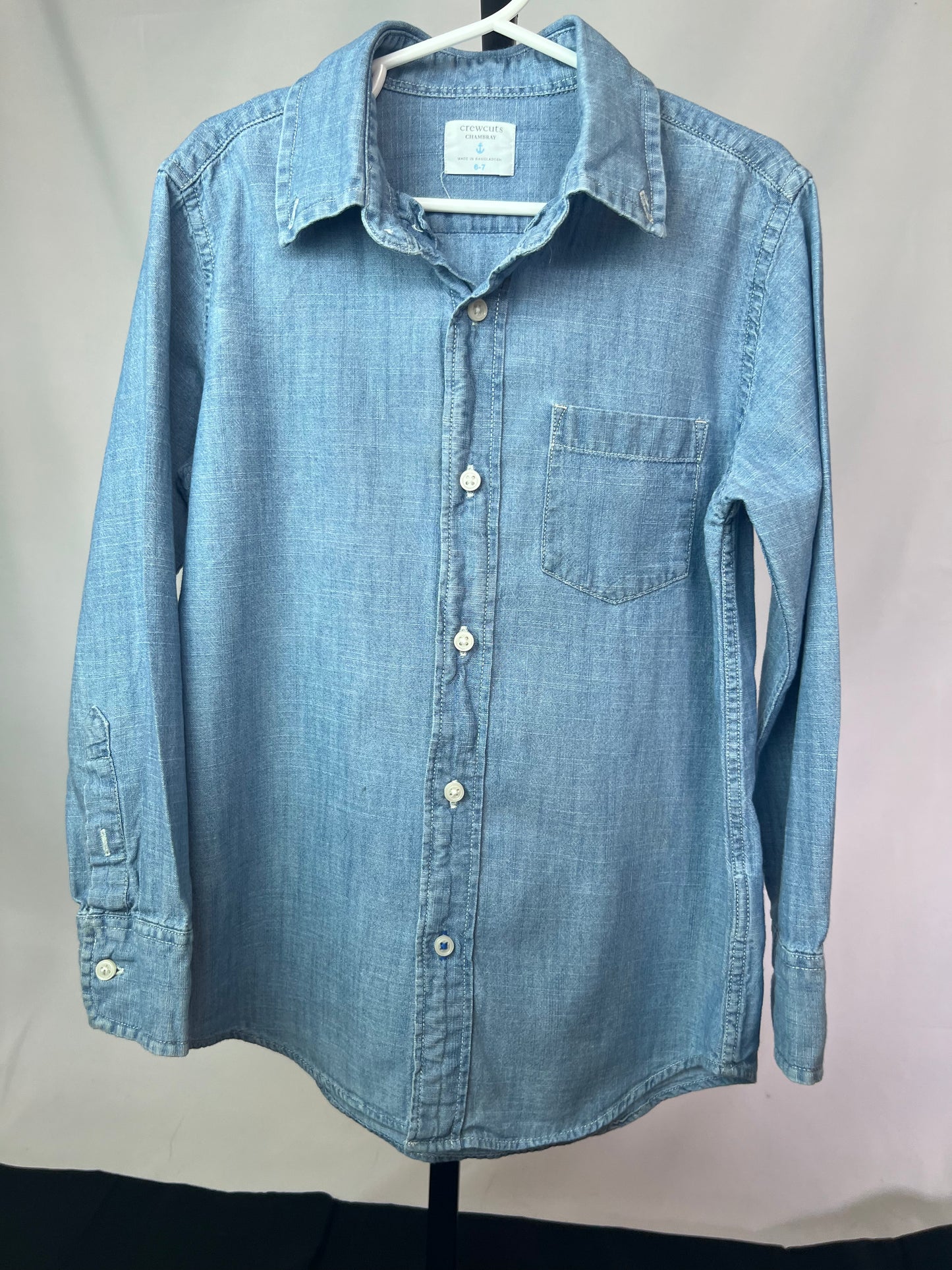 Crewcuts Long Sleeved Chambray Button Down