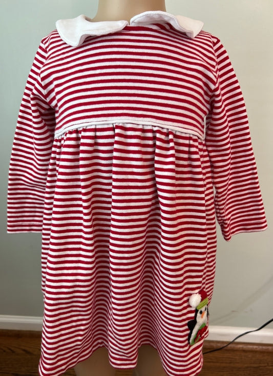 Luigi Kids Striped Long Sleeved Dress