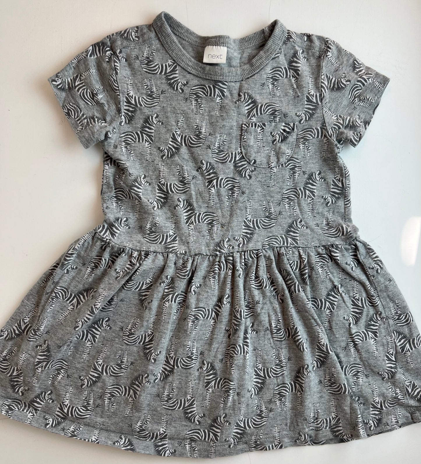 Next Short Sleeved Zebra Dress
