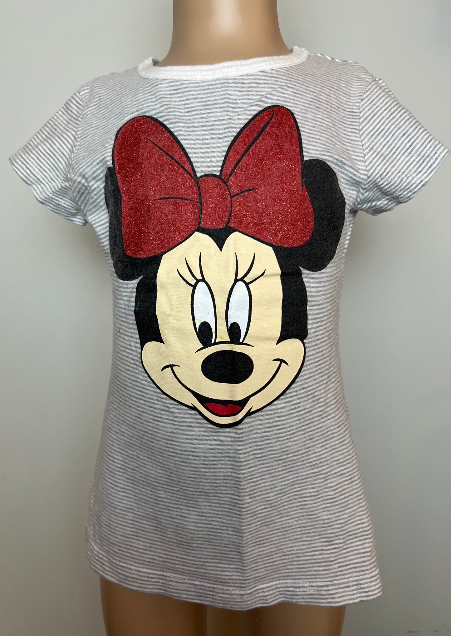 Disney Short Sleeved Striped Minnie Mouse T-Shirt