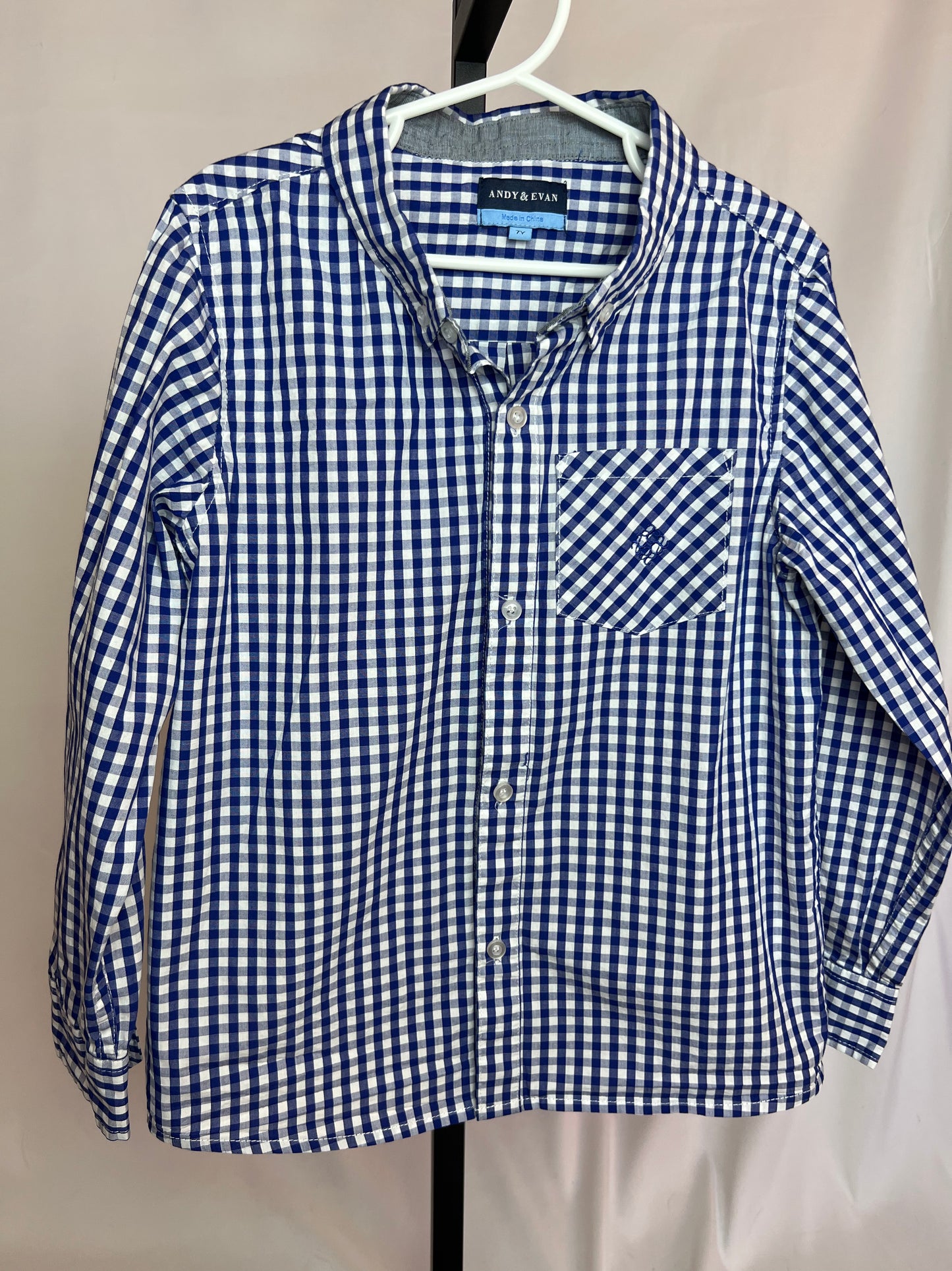 Andy & Evan Long Sleeved Gingham Button Down
