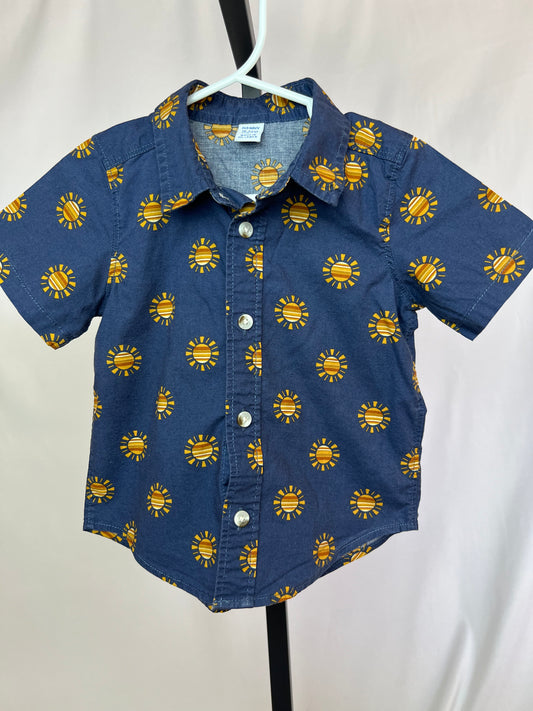 Old Navy Sun Button Down Short Sleeved Shirt
