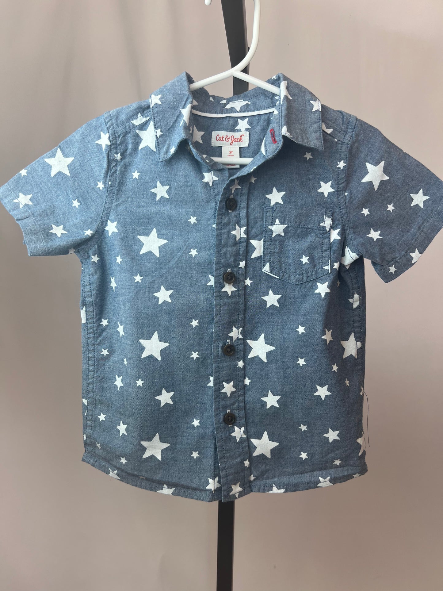 Old Navy Stars Short Sleeved Button Down