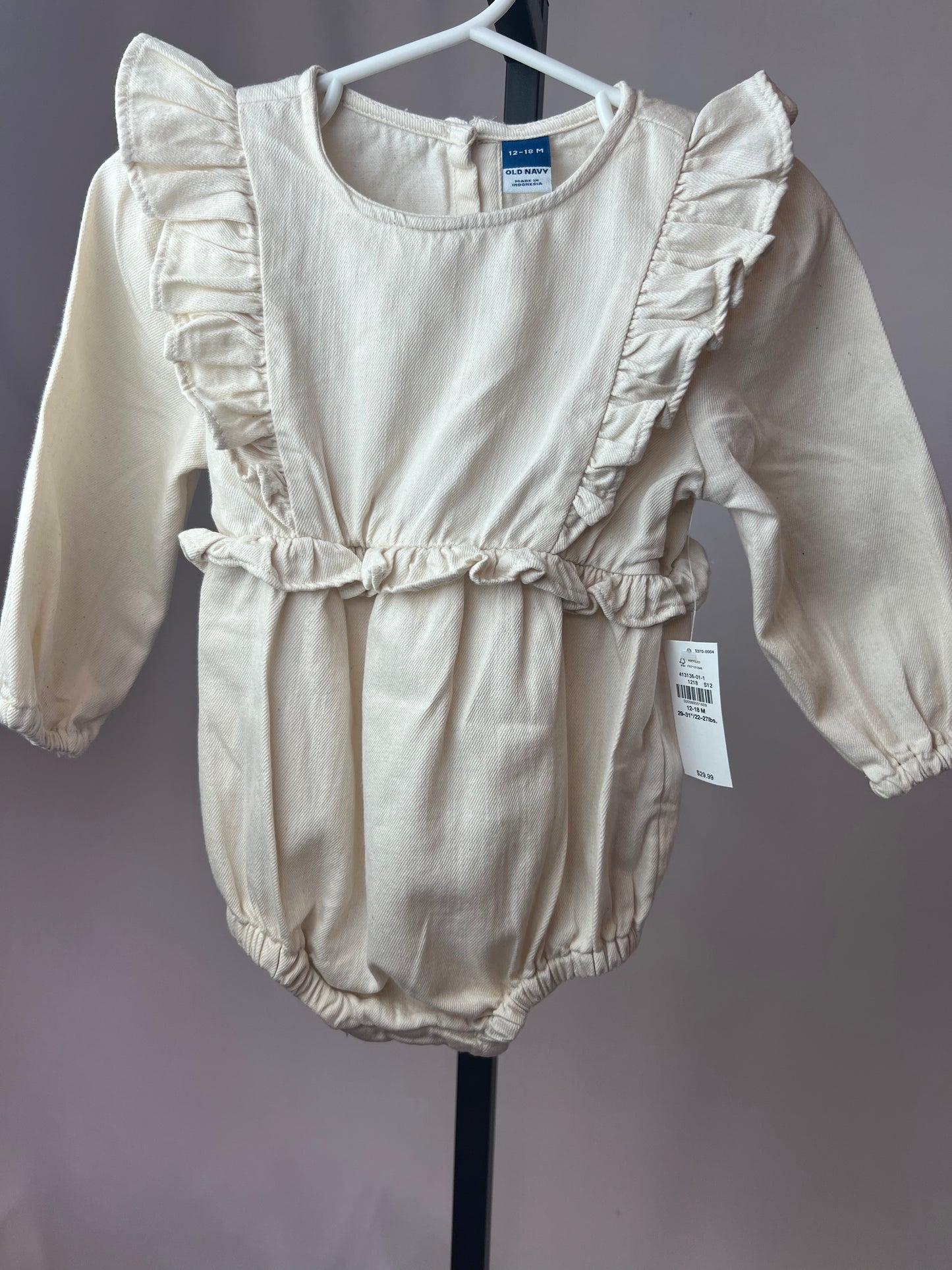 Tags On! Old Navy Ruffled Long Sleeved Romper