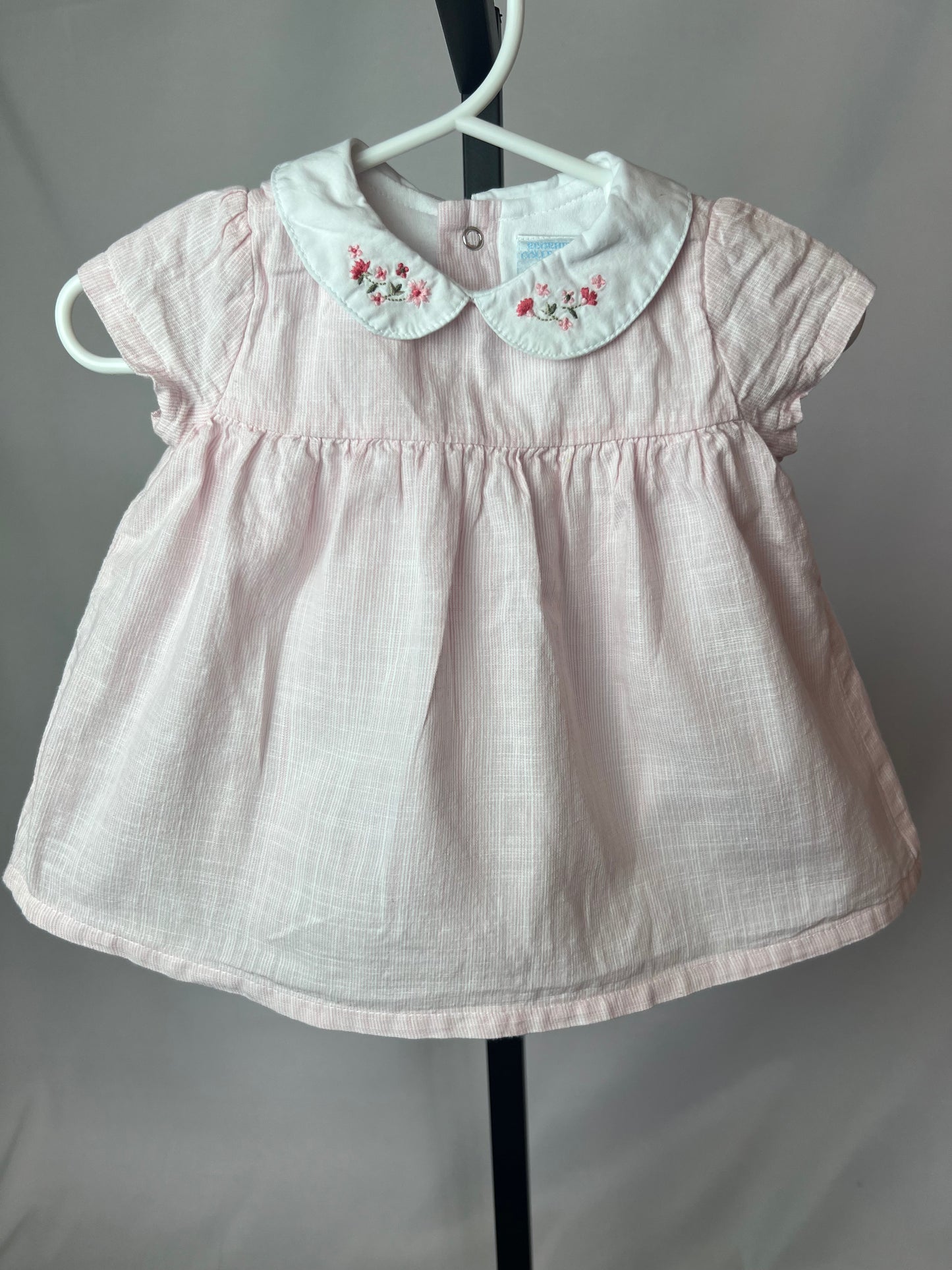 Edgehill Collection Scalloped Collar Romper Dress
