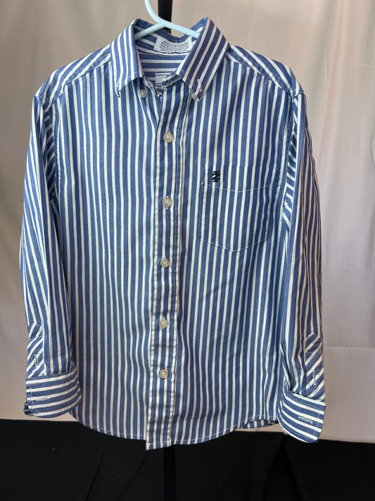 Izod Long Sleeved Striped Button Down
