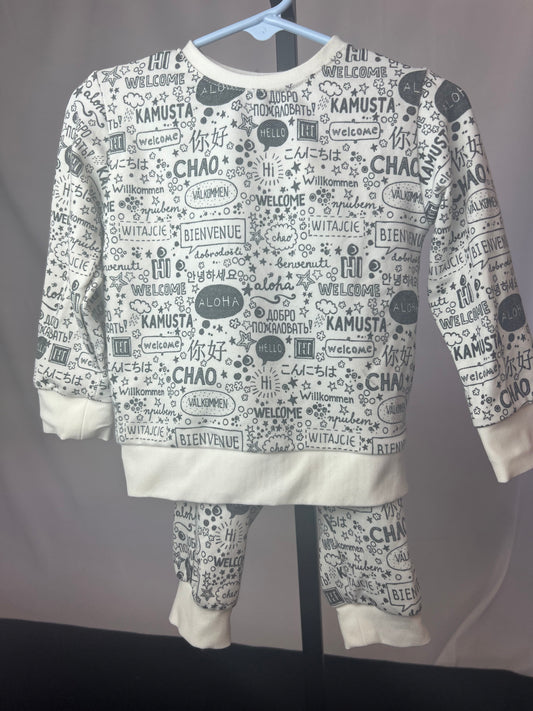 Mixed Up Clothing Hello Sweatshirt and Jogger Set