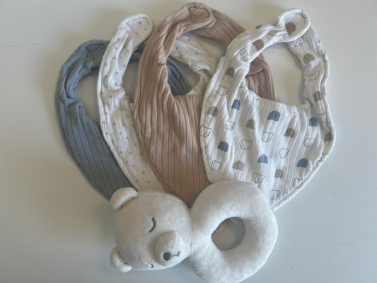 DreamGro Bib and Rattle Set